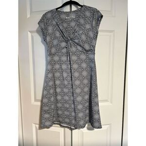 Soybu Women's S Black Gray Twist Front Athletic Dress Short Sleeve Casual